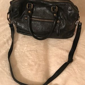 Italian Leather Black Merci Marie Satchel